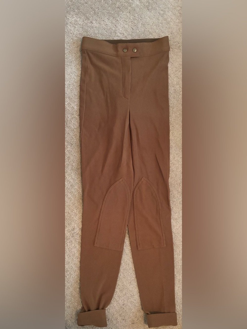 Original American Apparel Riding Pants in Camel/Brown - Picture 2 of 3
